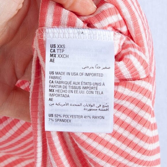 NWT Maison Jules Coral/Wht Halter Shift Dress XXS - Picture 6 of 9